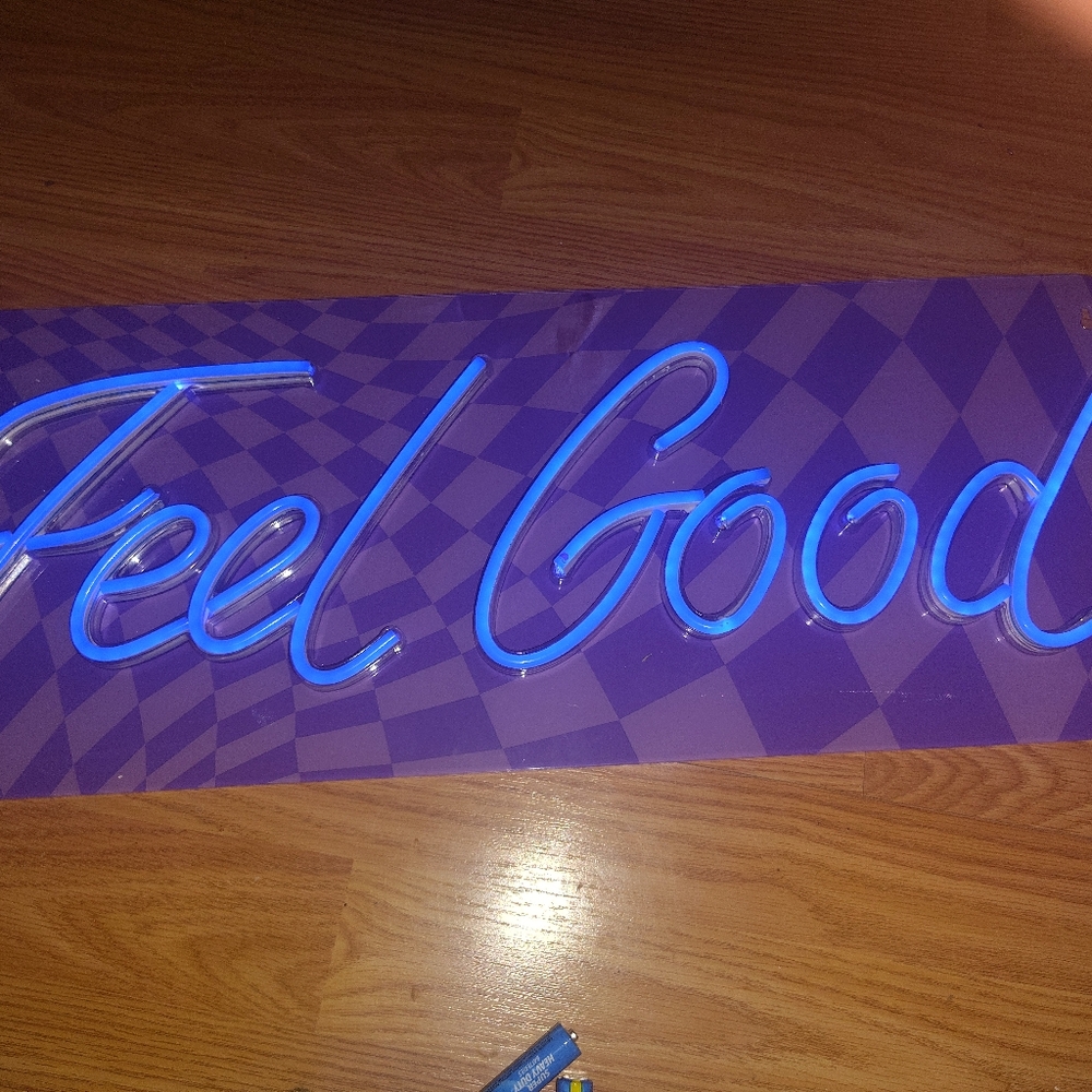 2 light up signs that say feel good and my happy place 20 each or both for 35